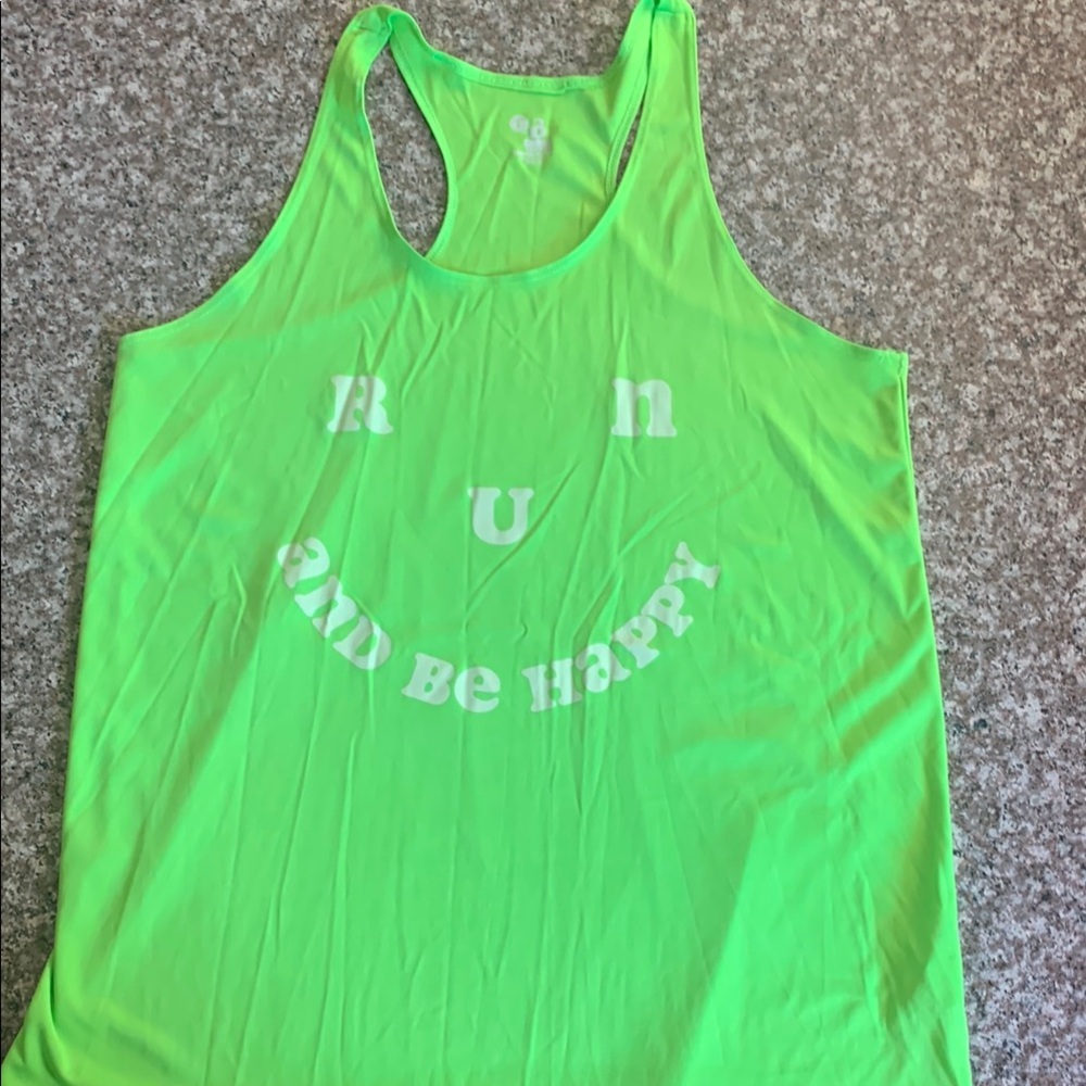 Neon Green Graphic Tank Top